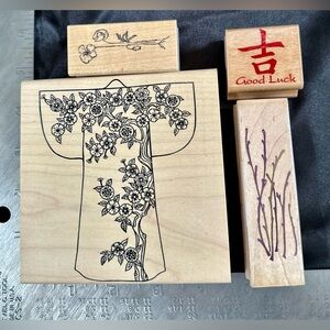 Asian-Inspired Design Stamp Set - 4 Piece